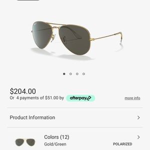 RAY BAN POLARIZED WOMENS AVIATORS